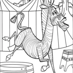 Madagascar para imprimir e colorir