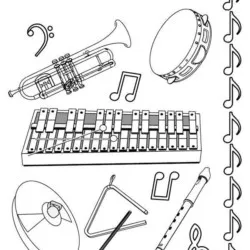 Musica para imprimir e colorir