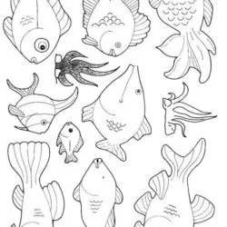 Peixes para imprimir e colorir