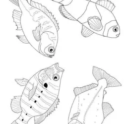 Peixes para imprimir e colorir