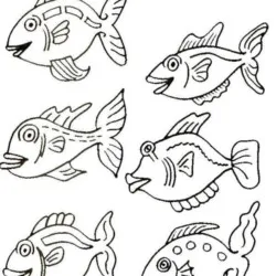 Peixes para imprimir e colorir
