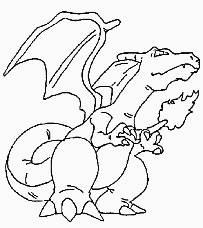 Pokemon para colorir charizard