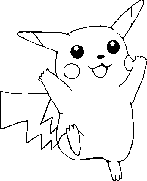 Desenho para colorir pokemon pikachu