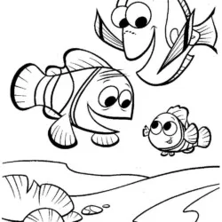 Procurando Nemo para imprimir e colorir