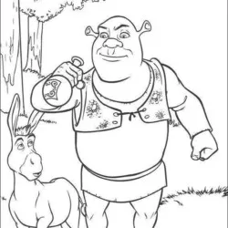 Shrek para imprimir e colorir
