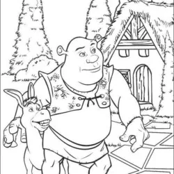 Shrek para imprimir e colorir