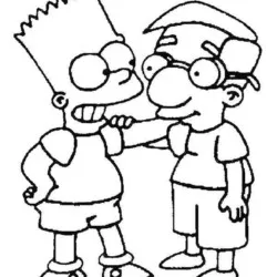 Simpsons para imprimir e colorir