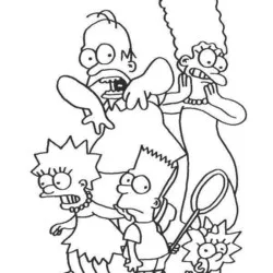 Simpsons para imprimir e colorir