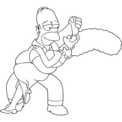 Simpsons para imprimir e colorir