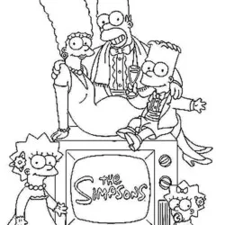 Simpsons para imprimir e colorir