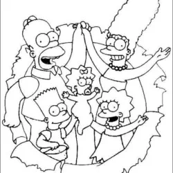 Simpsons para imprimir e colorir