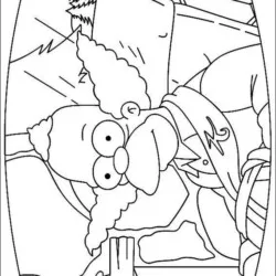 Simpsons para imprimir e colorir