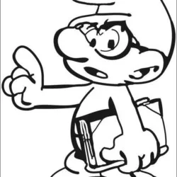 Smurfs para imprimir e colorir