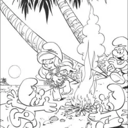 Smurfs para imprimir e colorir