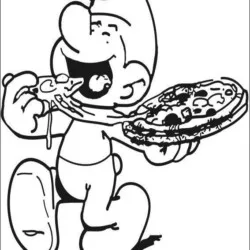 Smurfs para imprimir e colorir