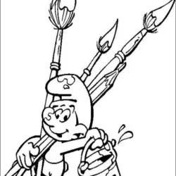 Smurfs para imprimir e colorir