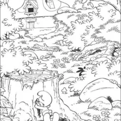 Smurfs para imprimir e colorir