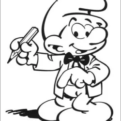 Smurfs para imprimir e colorir