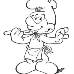 Smurfs para imprimir e colorir