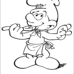 Smurfs para imprimir e colorir