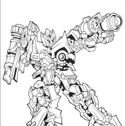 Transformers para imprimir e colorir