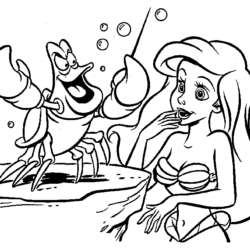 53 Desenhos da Ariel para Colorir