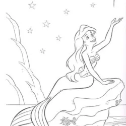 Ariel para imprimir e colorir