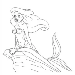 Ariel para imprimir e colorir
