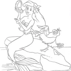 Ariel para imprimir e colorir