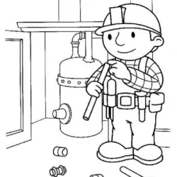Bob o Construtor para imprimir e colorir