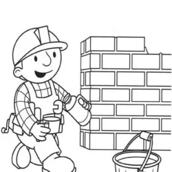 Bob o Construtor para imprimir e colorir