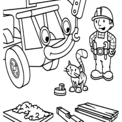Bob o Construtor para imprimir e colorir