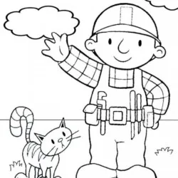Bob o Construtor para imprimir e colorir