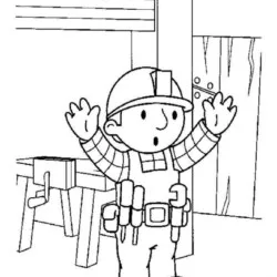 Bob o Construtor para imprimir e colorir