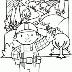 Bob o Construtor para imprimir e colorir