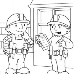Bob o Construtor para imprimir e colorir