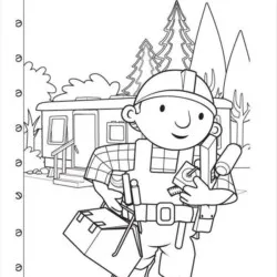 Bob o Construtor para imprimir e colorir