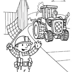 Bob o Construtor para imprimir e colorir