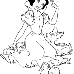 Desenhos da Branca de Neve para colorir - Bora Colorir