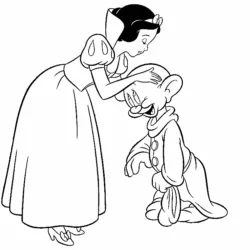 Branca de Neve para imprimir e colorir