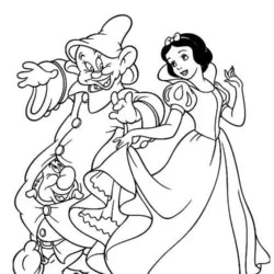Branca de Neve para imprimir e colorir