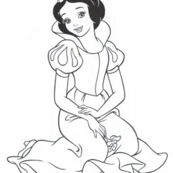 Branca de Neve para imprimir e colorir