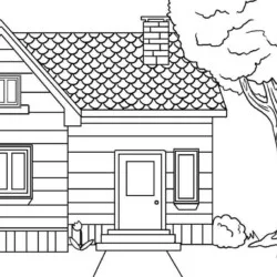 Casas para imprimir e colorir