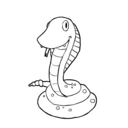 página para colorir com cobra de desenho animado 15391873 Vetor no Vecteezy