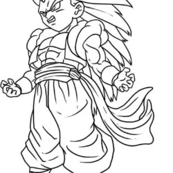 Dragon Ball Z para imprimir e colorir