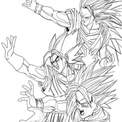 Dragon Ball Z para imprimir e colorir