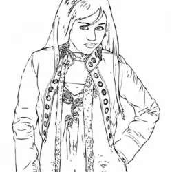 Hannah Montana para imprimir e colorir