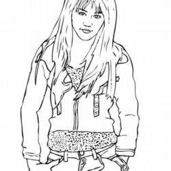 Hannah Montana para imprimir e colorir