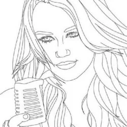 Hannah Montana para imprimir e colorir