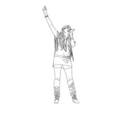 Hannah Montana para imprimir e colorir